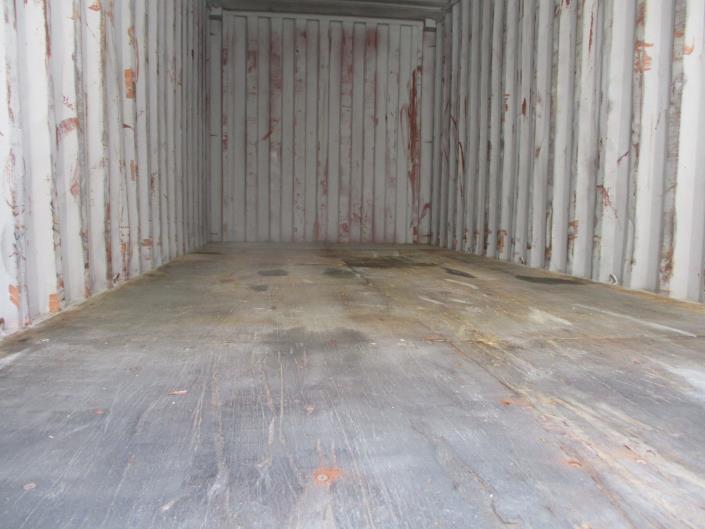 Inspect before loading — Record the walls and floor of the empty container.
